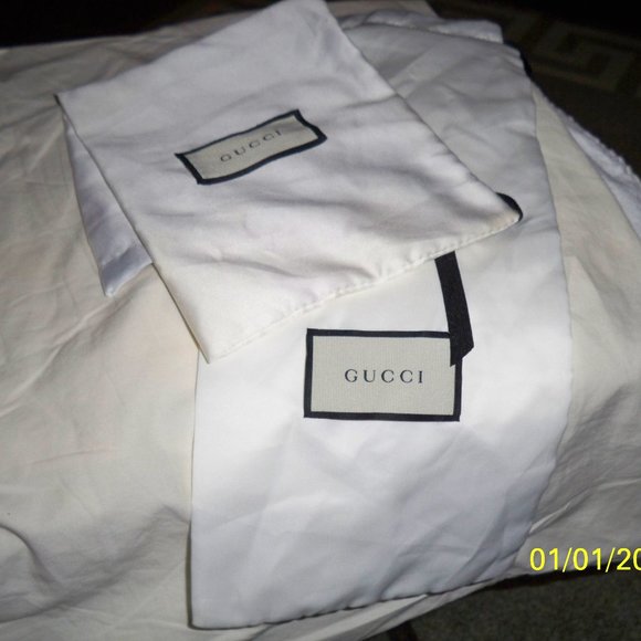 Pair of Gucci Ivory Dust /Shoe Bags - Picture 1 of 1
